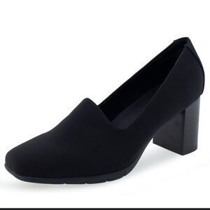 AEROSOLES Women's Midnight Tailored High Heel Pump Black Stretch 10